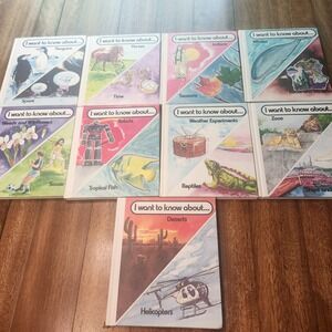 Vintage I Want To Know About Childrens Book Lot 9 Hardcover Educational Science